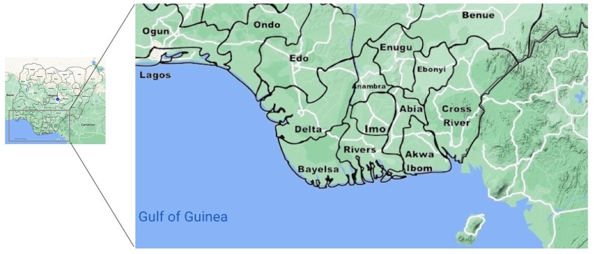 map of Nigeria